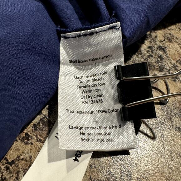 Vineyard Vines Womens Dress Minimalist Coastal Cottage Boho Bow Mini Blue Large - Picture 3 of 5